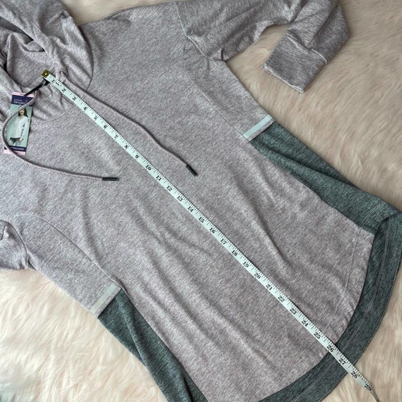 NWT - TANGERINE Soft Pullover Hoodie Colorblock Sweatshirt Purple Gray - Small - Picture 8 of 9